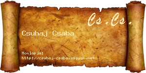 Csuhaj Csaba névjegykártya